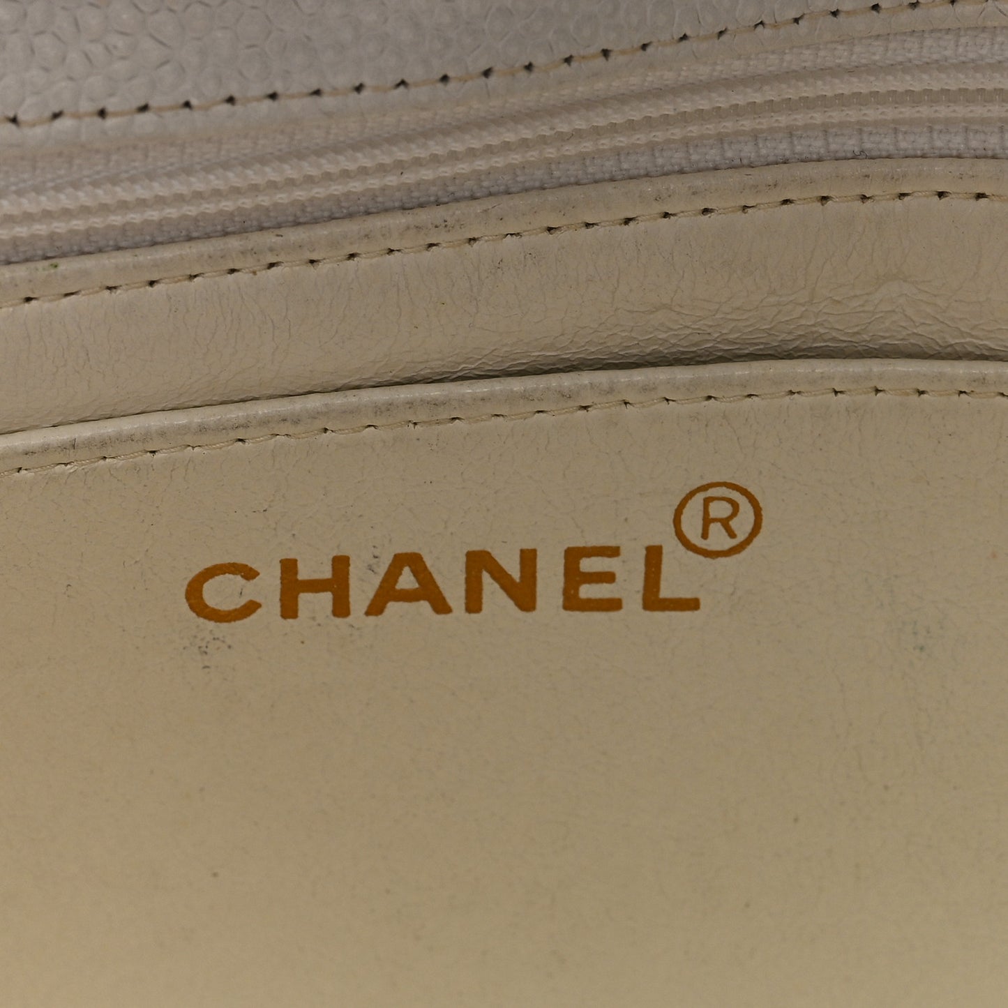 Caviar Quilted Medium Single Flap White