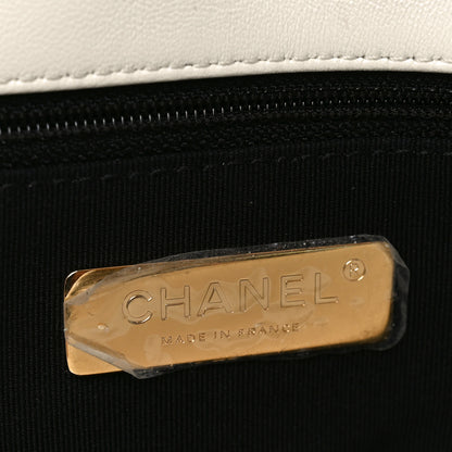 Chanel Quilted Large Chanel 19 Flap White 6 of 10