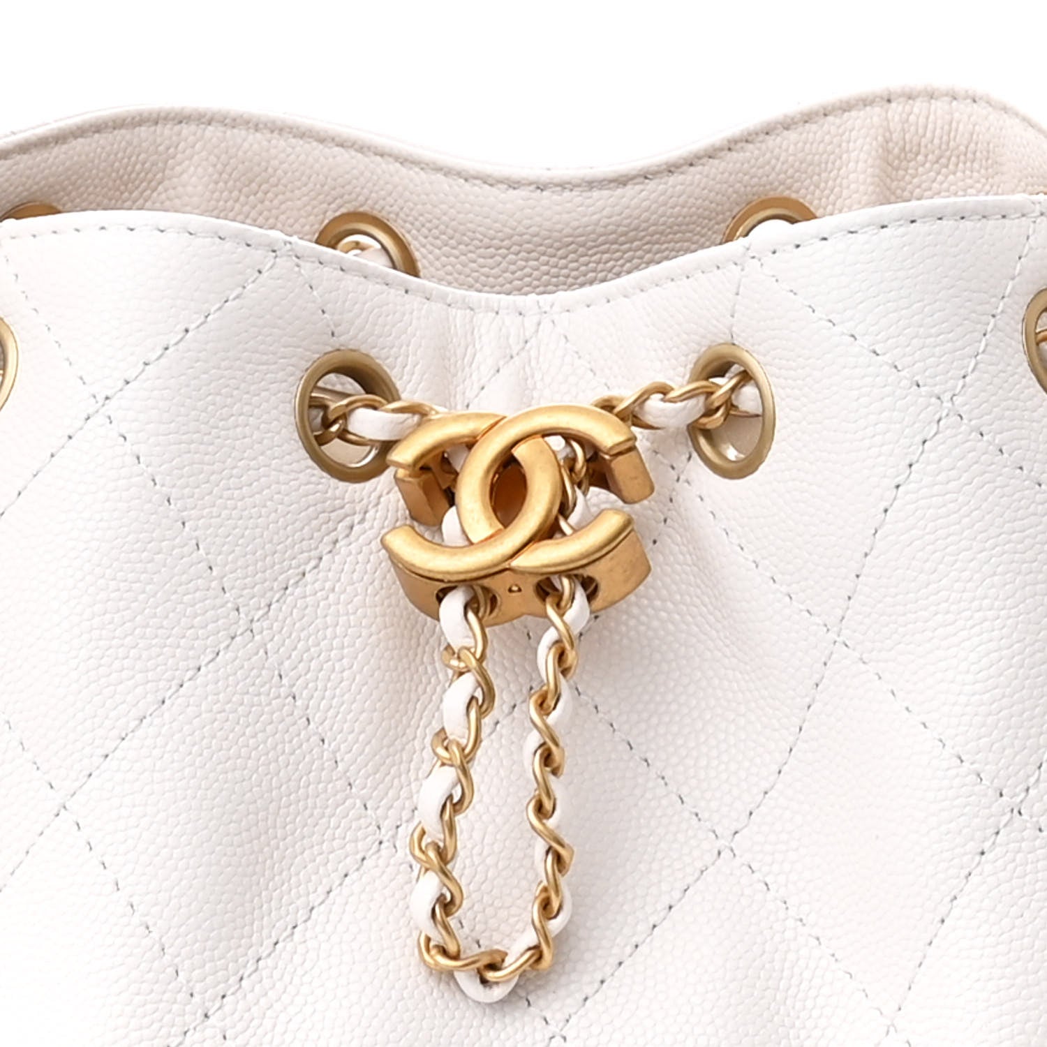 Chanel Caviar Quilted Small Chanel 25 Handbag White 8 of 11