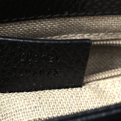 Gucci Dollar Calfskin Interlocking G Crossbody Bag Black 7 of 9