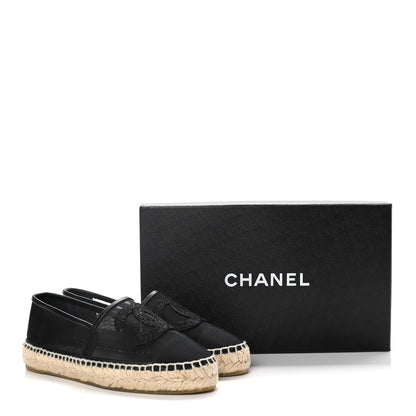 Chanel Mesh Grosgrain CC Espadrilles 36 Black 11 of 11