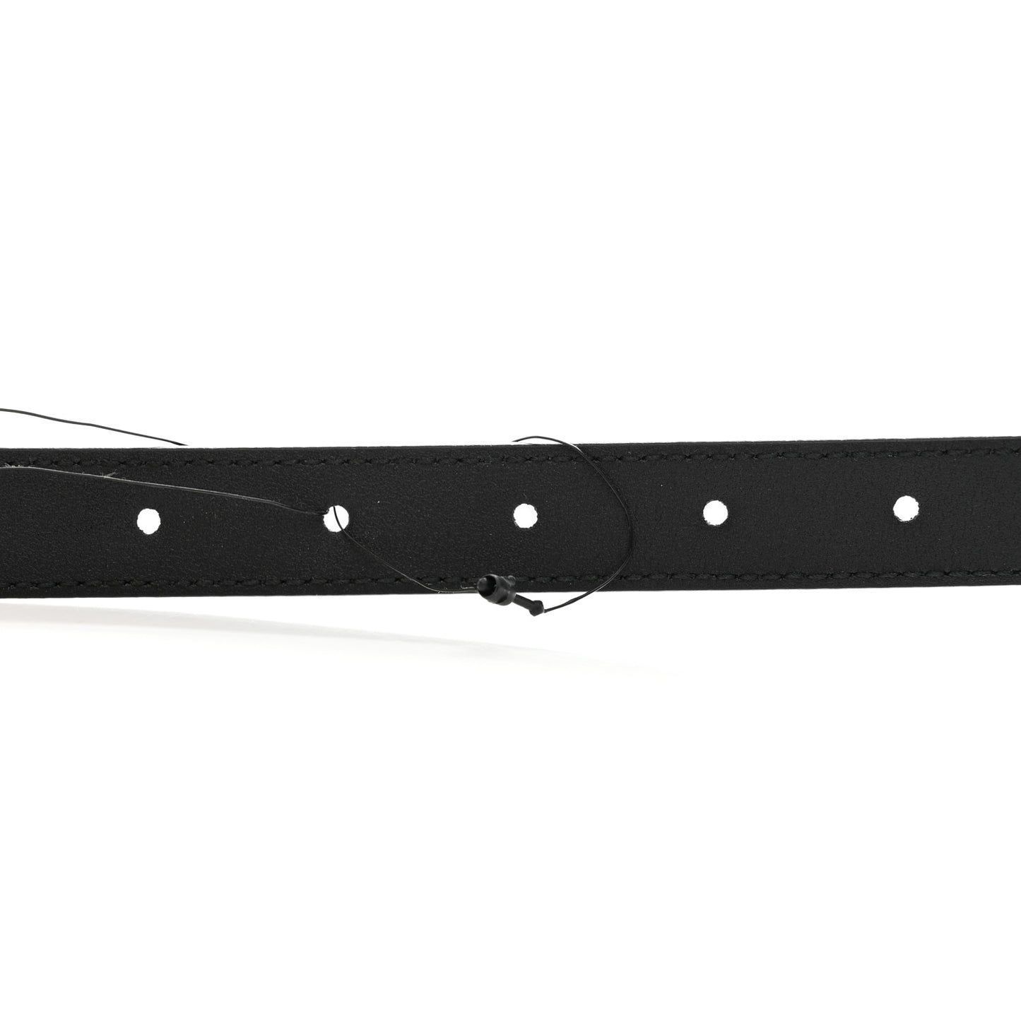Calfskin Pearl Double G 20mm Belt 95 38 Black Cream
