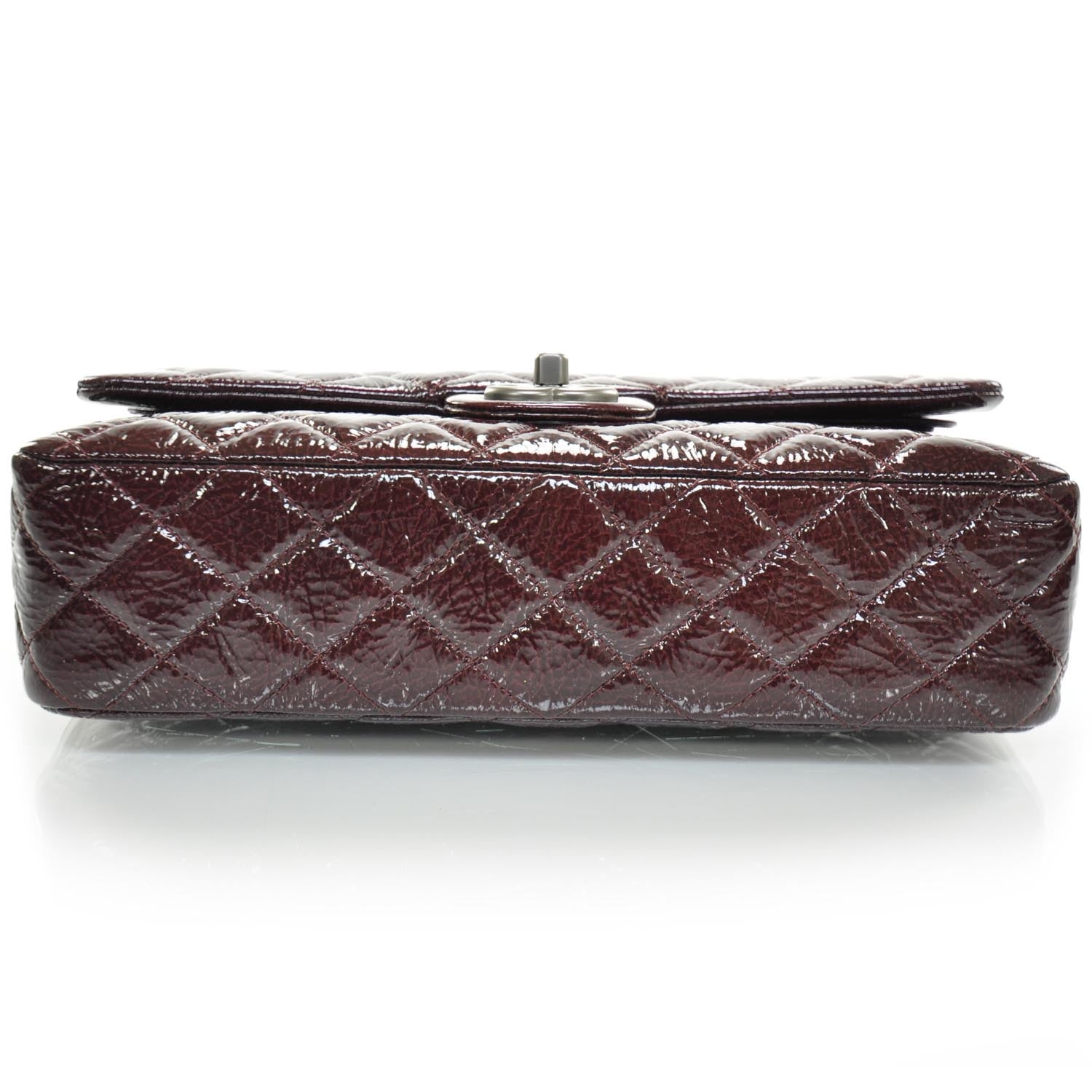 Chanel Patent Quilted Medium Double Flap Bordeaux 4 of 11