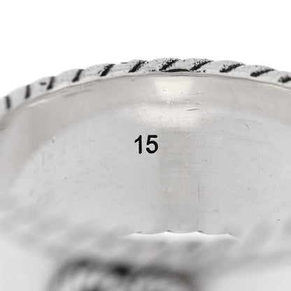 Gucci Sterling Silver Torchon GG Marmont Ring 54 7 4 of 6