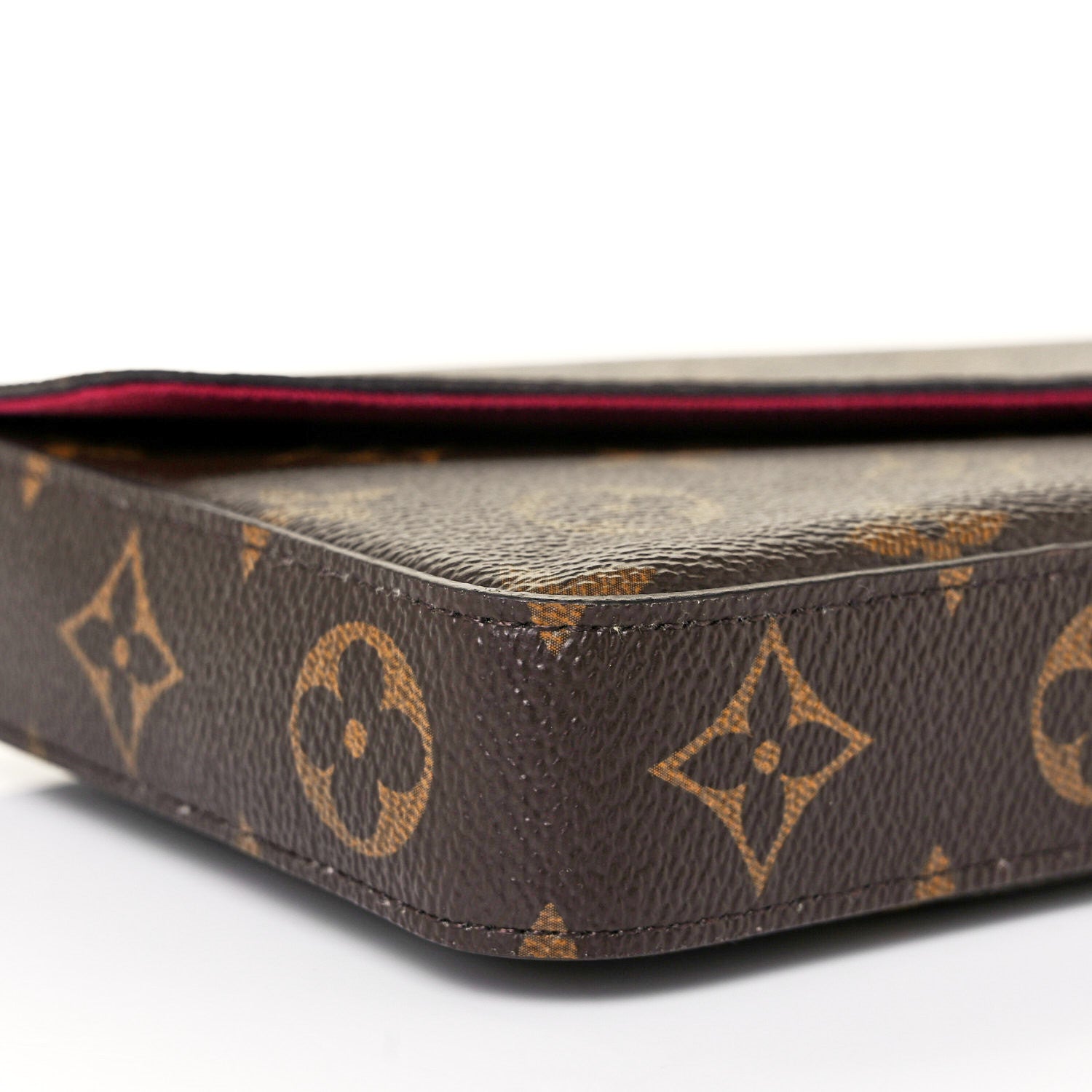 Louis Vuitton Monogram Pochette Felicie Chain Wallet Fuchsia 7 of 10
