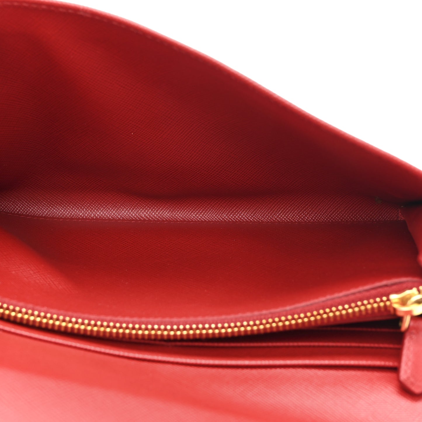 Saffiano Metal Bar Flap Wallet Fuoco