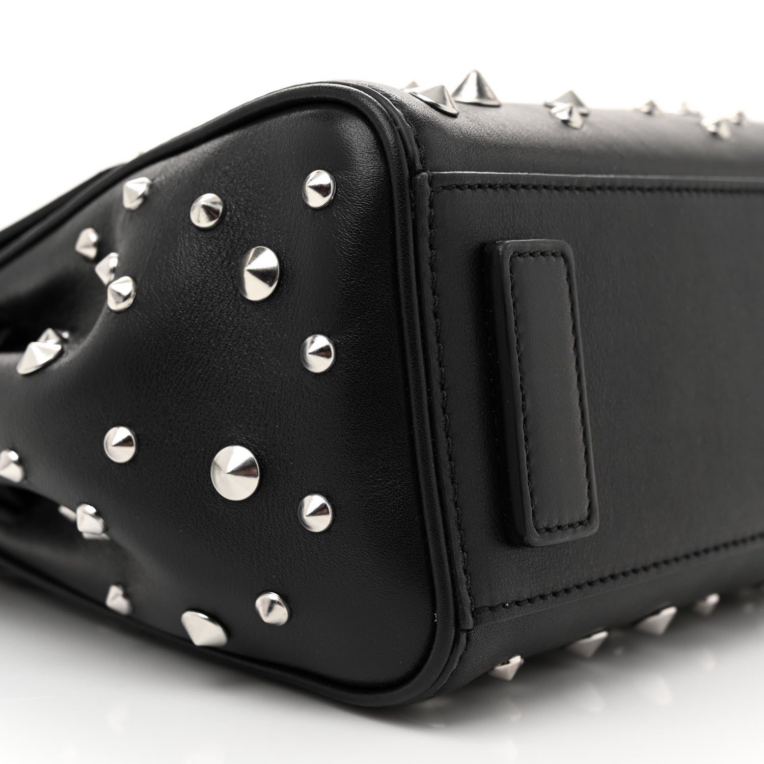 Versace Calfskin Spiked Small La Medusa Bag Black 8 of 9