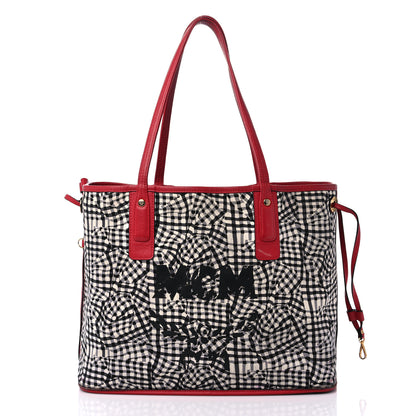 MCM Visetos Medium Liz Reversible Shopper Tote Ruby Red 12 of 22