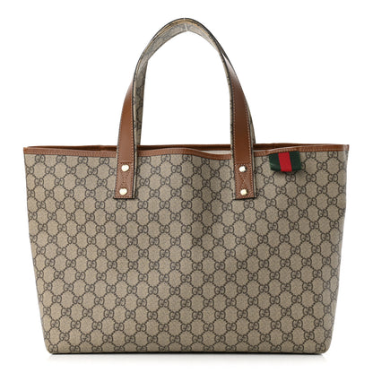 Gucci GG Plus Monogram Medium Signature Web Loop Tote Brown 1 of 14