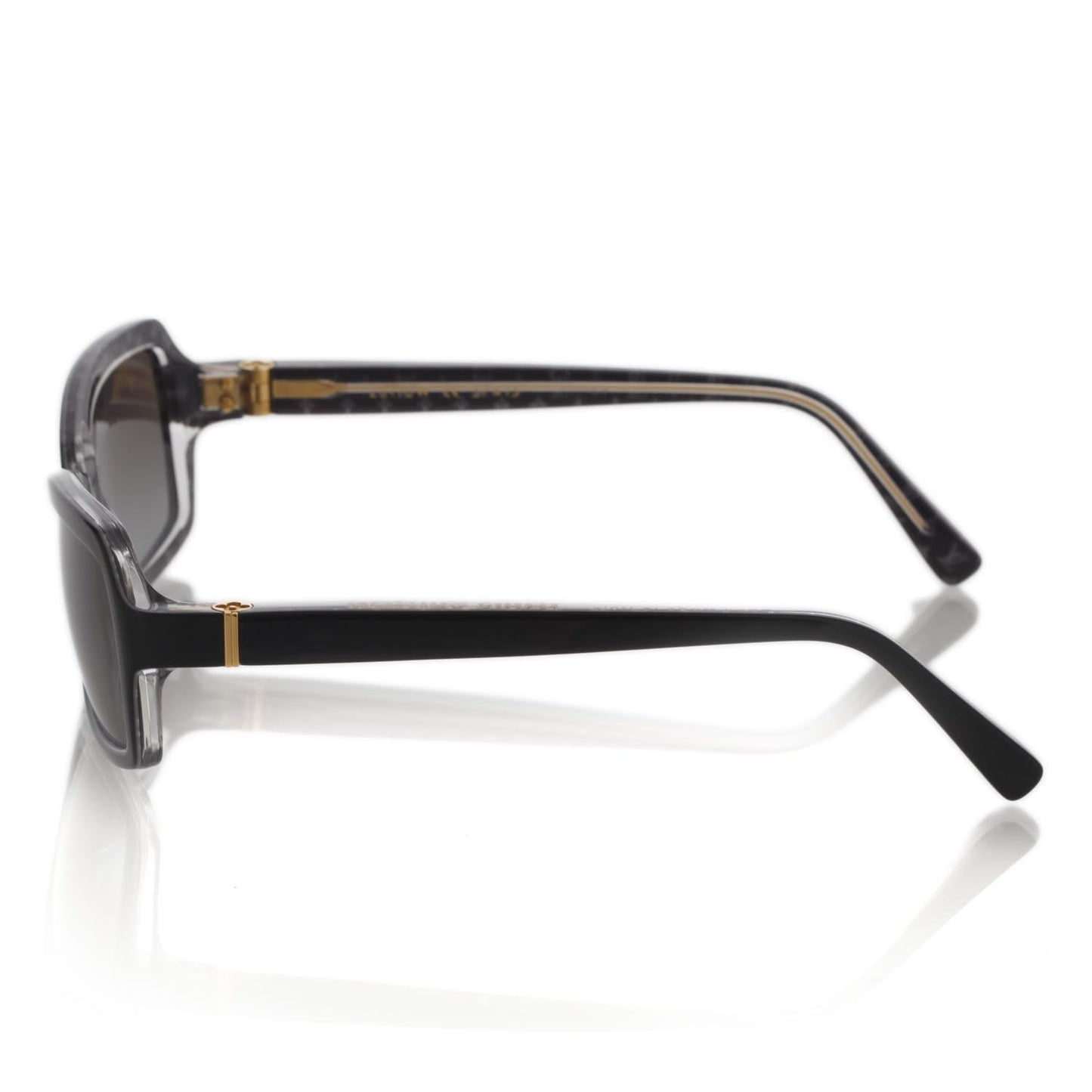 Acetate Frame Monogram Sunglasses Black