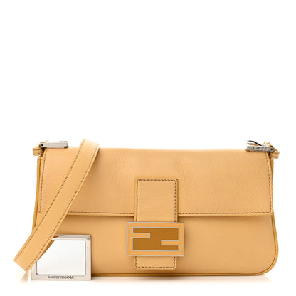 Fendi Vitello Enamel Interchangeable Strap Baguette Giallo Alchemy 3 of 14