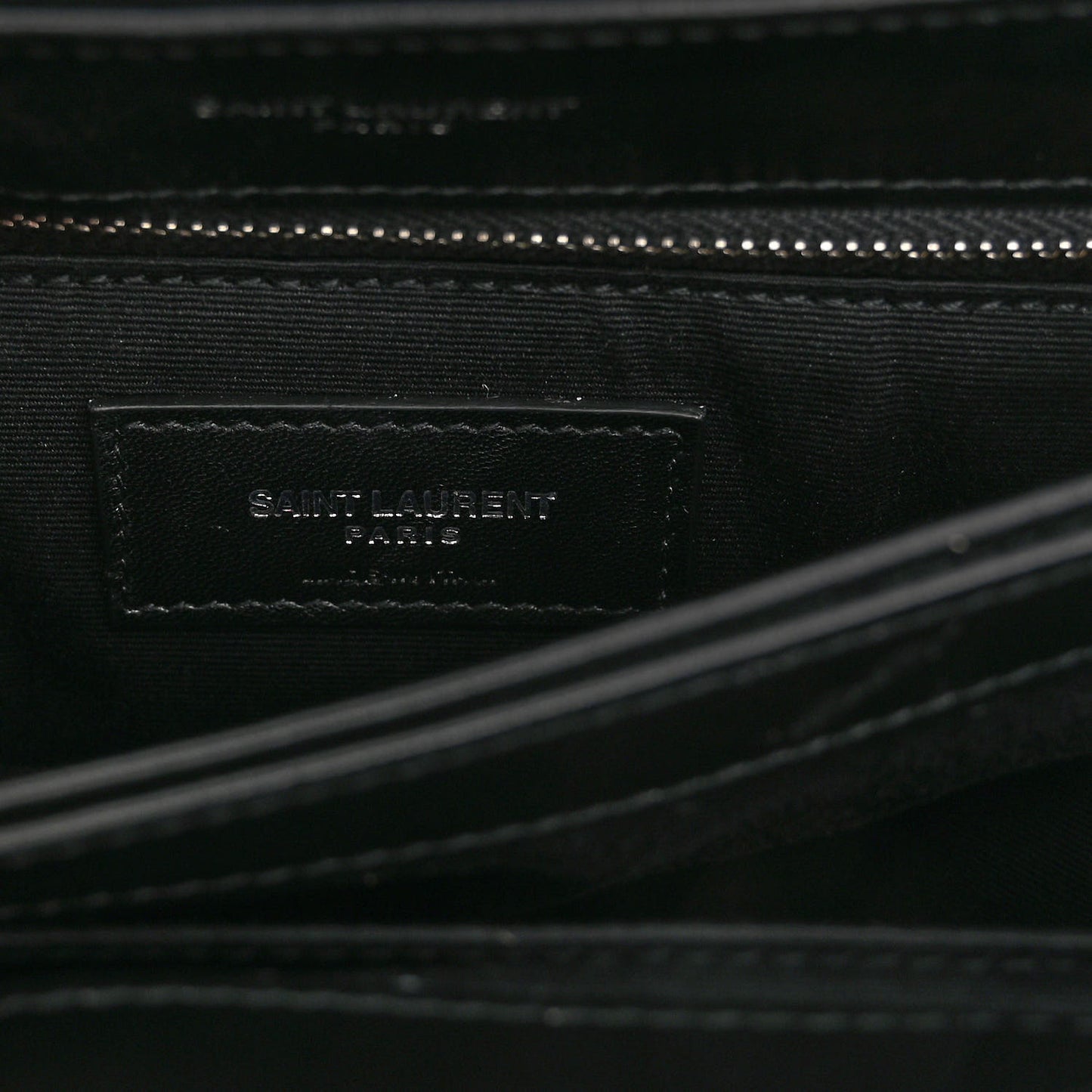 Calfskin Y Quilted Monogram Toy Loulou Crossbody Bag Black