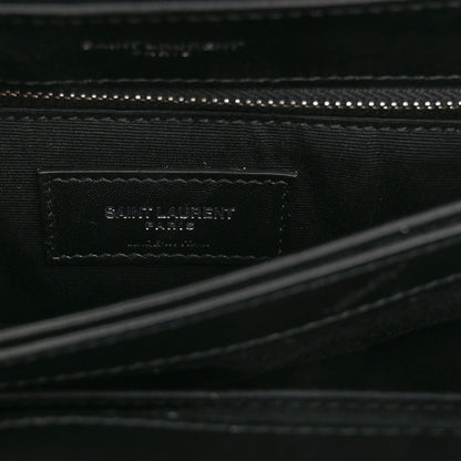Saint Laurent Calfskin Y Quilted Monogram Toy Loulou Crossbody Bag Black 7 of 10