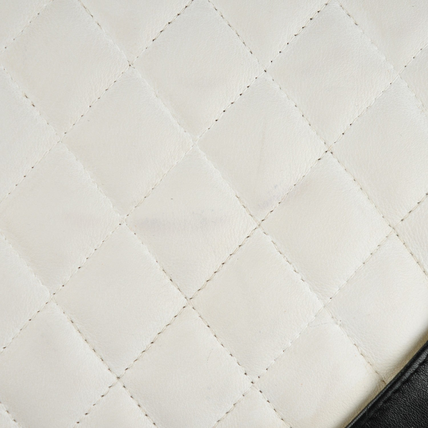 Chanel Calfskin Quilted Large Cambon Bowler White Black 9 of 11