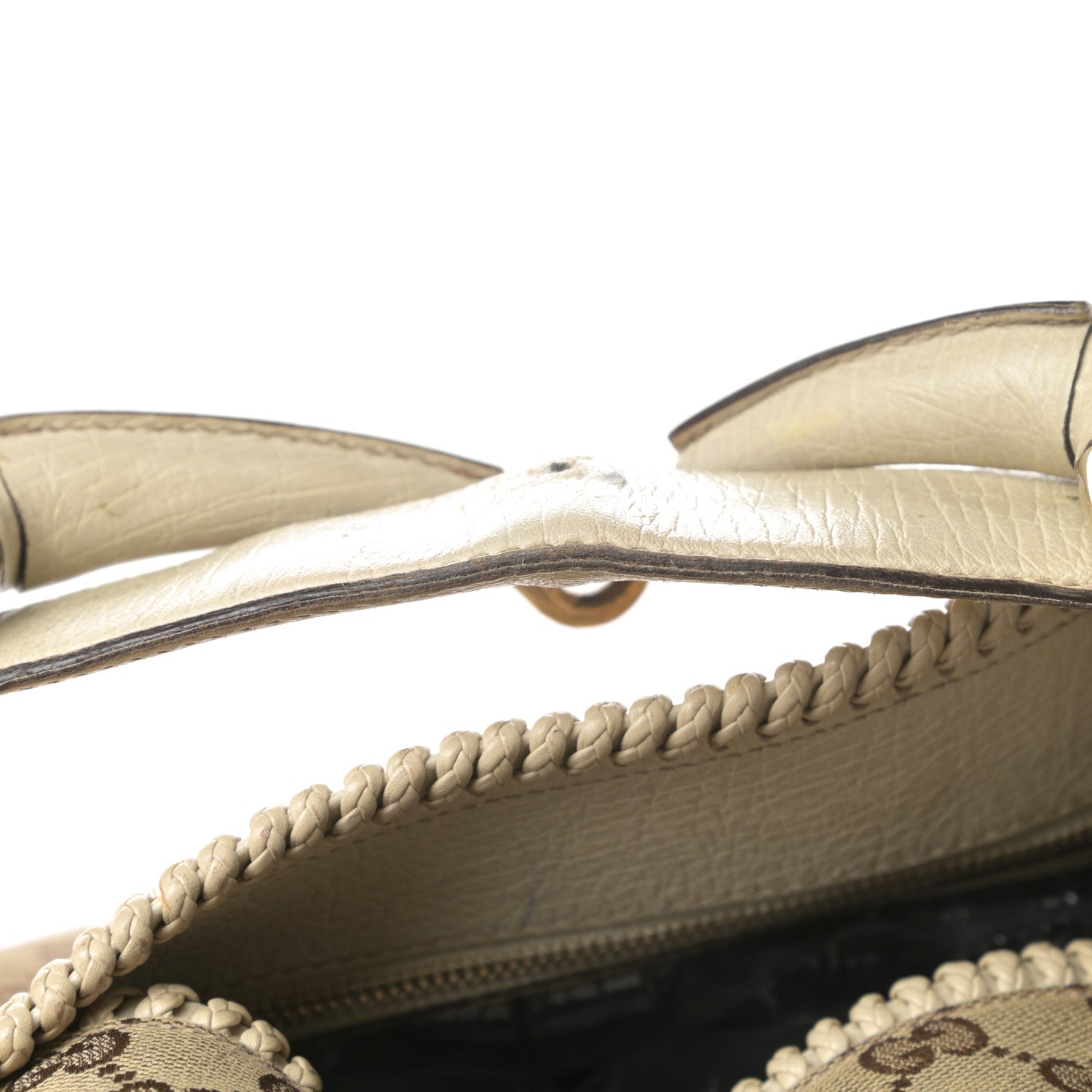 Gucci Monogram Large Horsebit Chain Hobo Off White 14 of 15