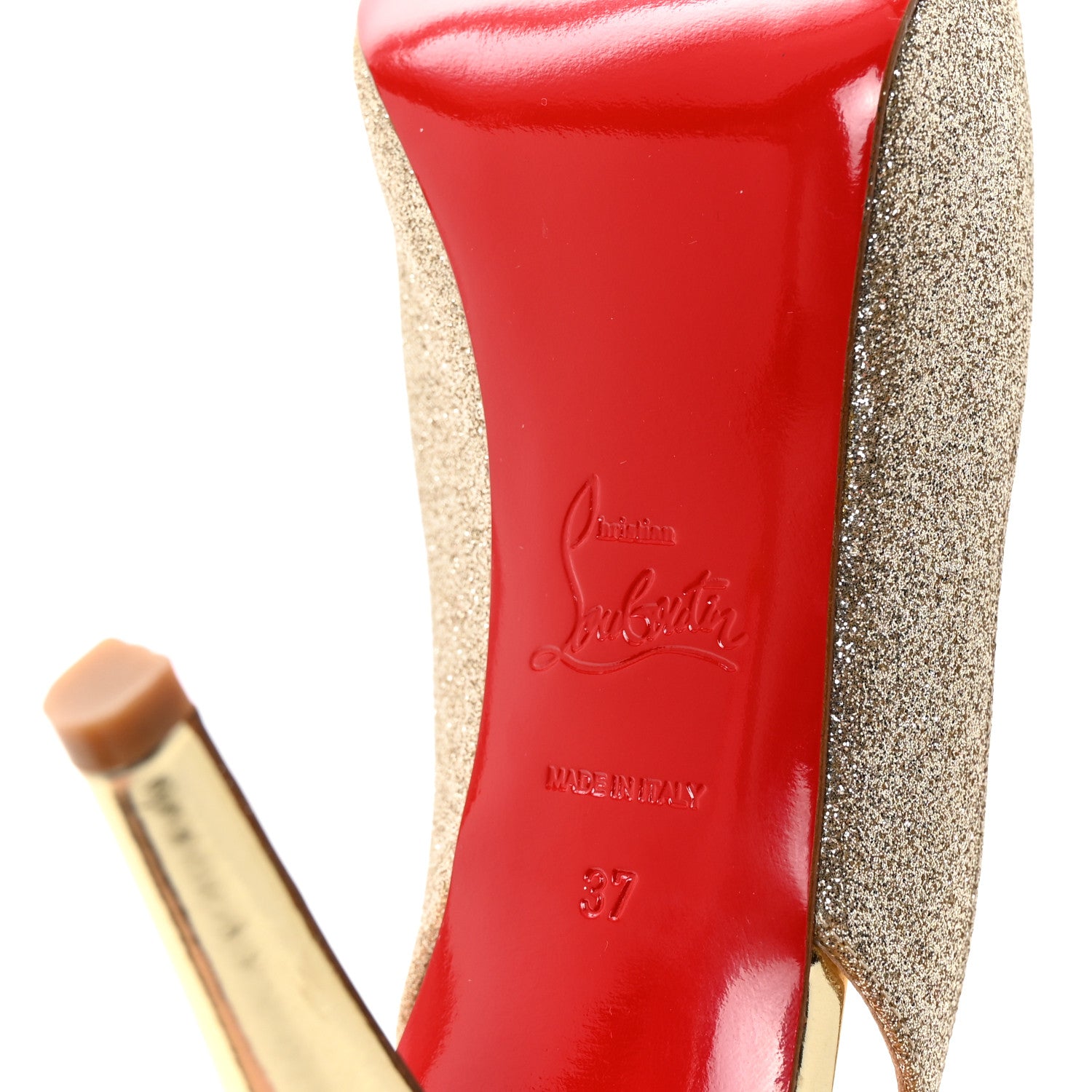 Christian Louboutin Glitter No Prive 100 Pumps 37 Platine 7 of 9