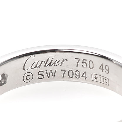 Cartier 18K White Gold Diamond 4mm LOVE Wedding Band Ring 49 4.75 4 of 4