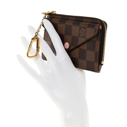 Louis Vuitton Damier Ebene Recto Verso Card Holder Rose Ballerine 2 of 12