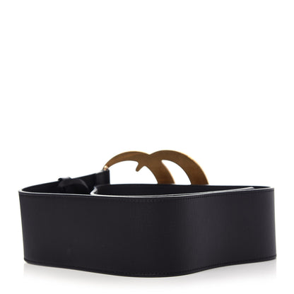 Gucci Calfskin Double G Wide Belt 95 38 Black 3 of 14