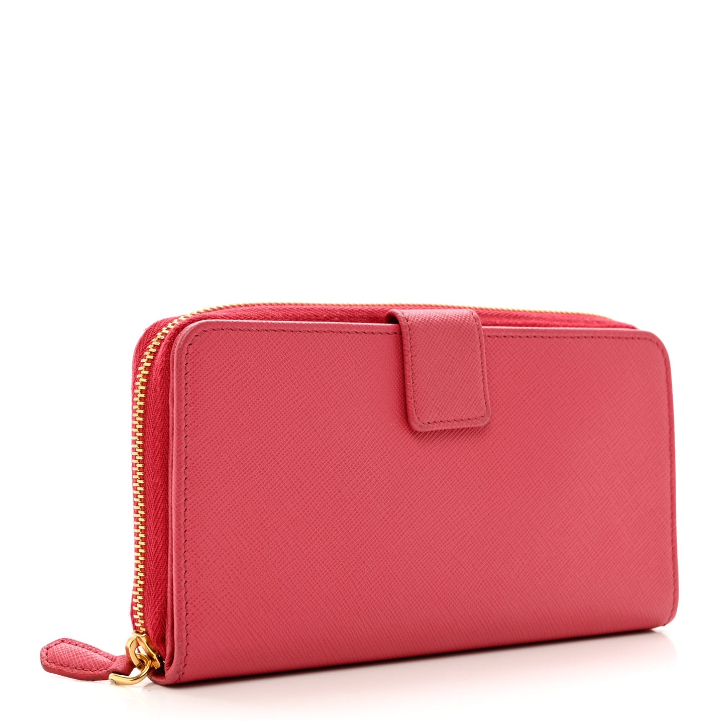 Saffiano Metal Zip Around Wallet Peonia