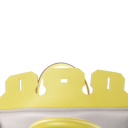 Hermes Epsom Candy Birkin 35 Lime Gris Perle 10 of 33
