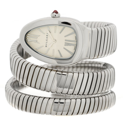 Bulgari Stainless Steel 35mm Serpenti Tubogas Double Spiral Quartz Watch 2 of 6