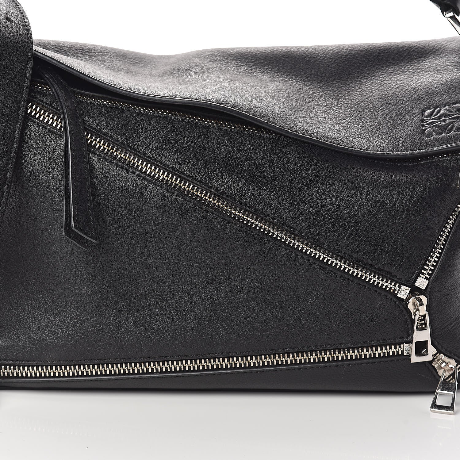 Loewe Calfskin Zipper Puzzle Bag Black 7 of 11