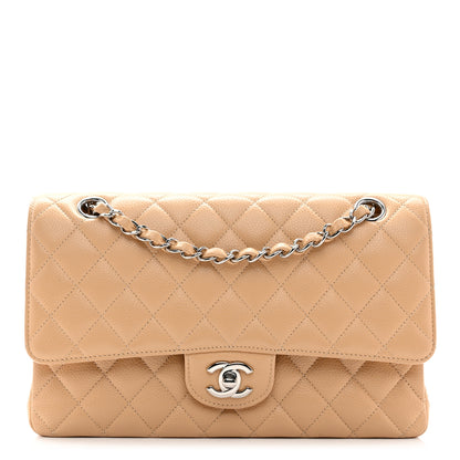 Chanel Caviar Quilted Medium Double Flap Beige 1 of 10