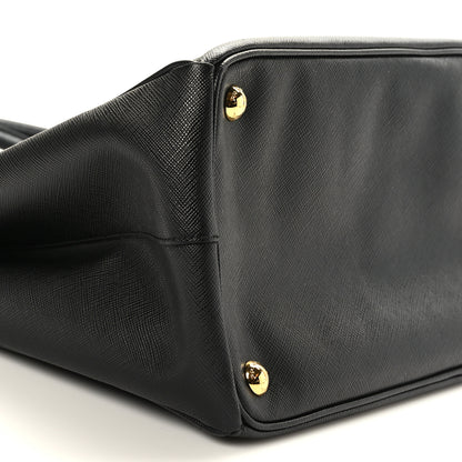 Prada Saffiano Medium Galleria Double Zip Tote Black 7 of 8