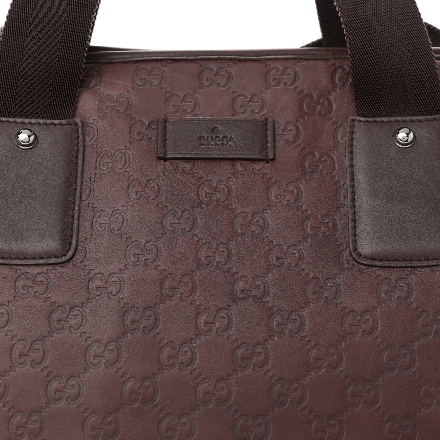 Gucci Guccissima Large Zippered Travel Tote Brown 8 of 15