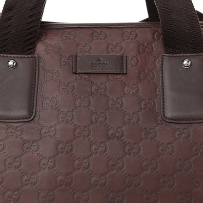 Gucci Guccissima Large Zippered Travel Tote Brown 8 of 15