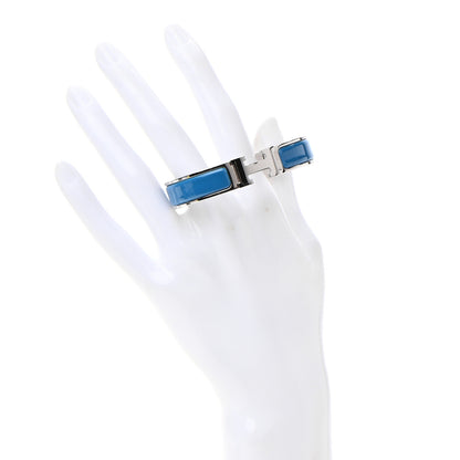 Hermes Enamel Narrow Clic Clac H Bracelet PM Bleu Jodhpur 2 of 4
