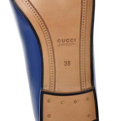 Gucci Malaga Kid Womens Jordaan Loafers 38 Electric Blue 7 of 8