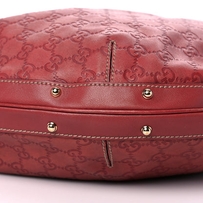 Gucci Guccissima Large Biba Studded Hobo Red 8 of 12