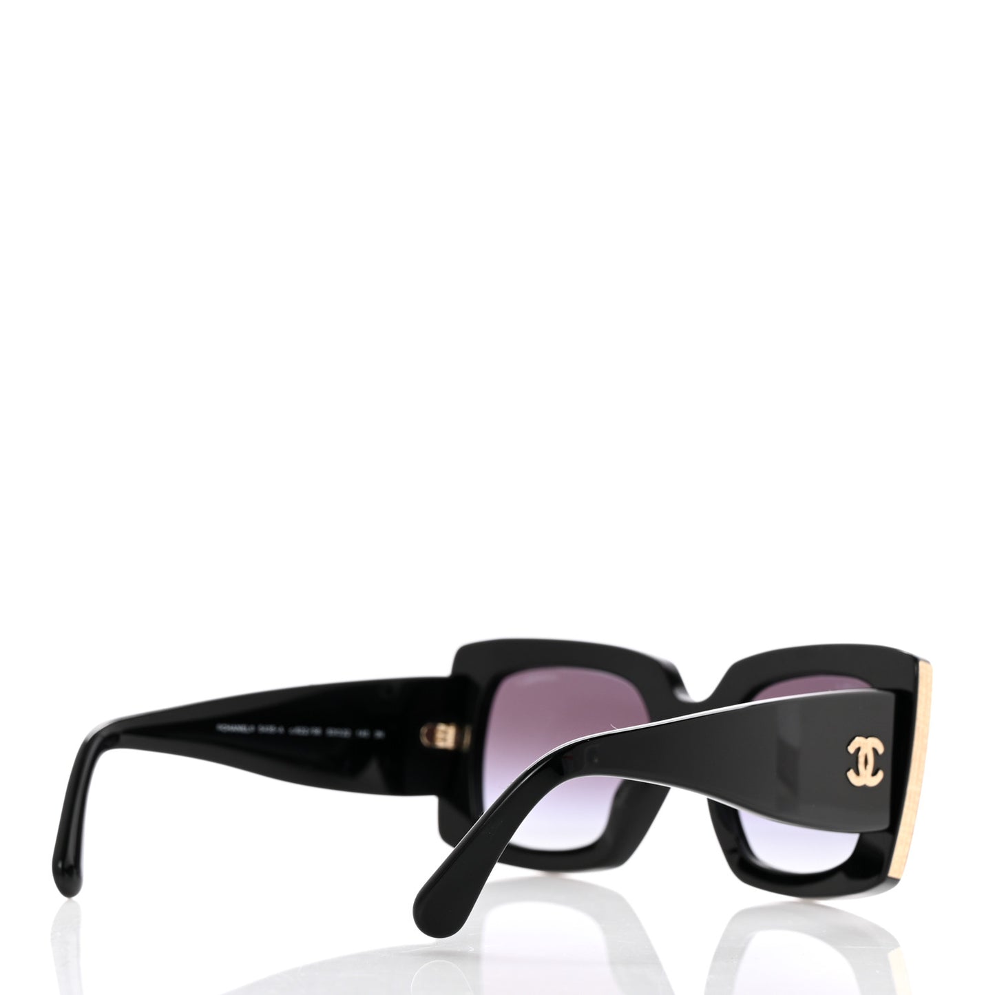 Acetate Rectangle Sunglasses 5435-A Black