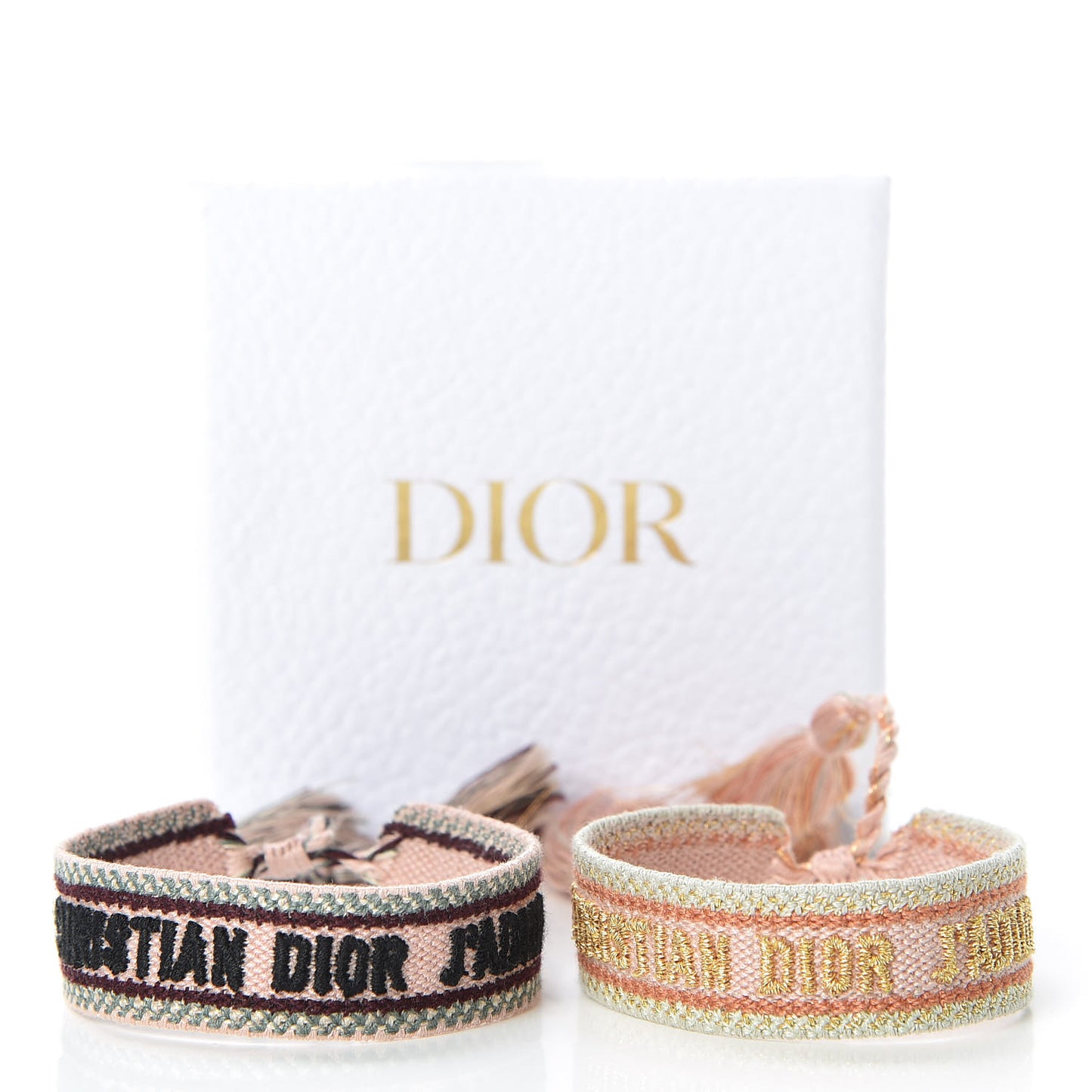 Woven Cotton J'Adior Friendship Bracelet Set Nude