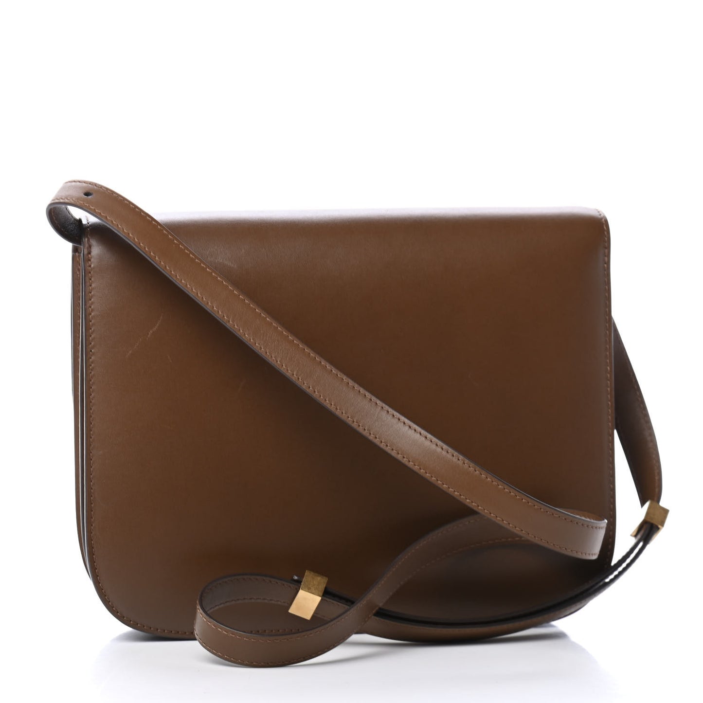 Box Calfskin Medium Classic Box Flap Bag Camel