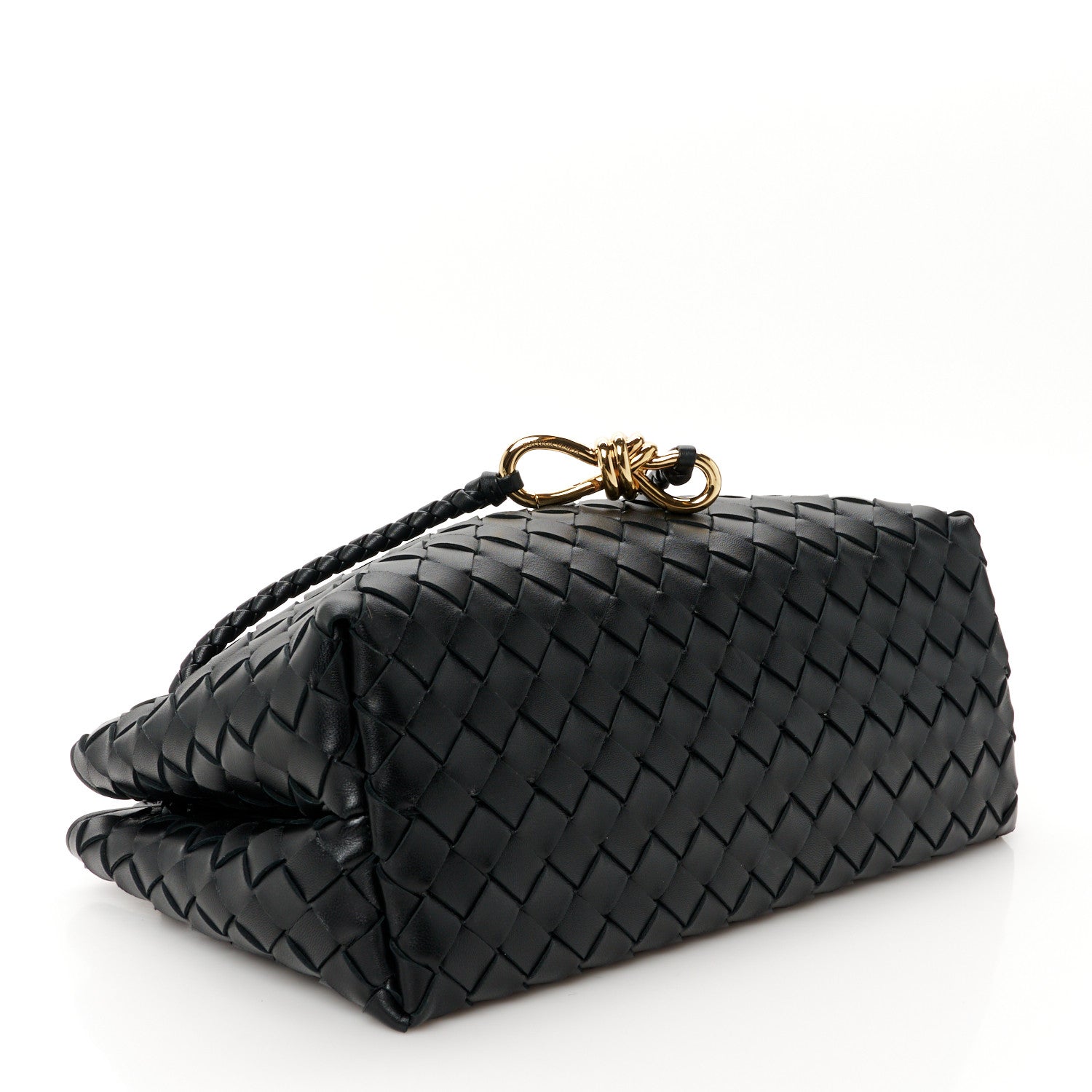 Bottega Veneta Nappa Intrecciato Small East West Andiamo Shoulder Bag Black 4 of 12