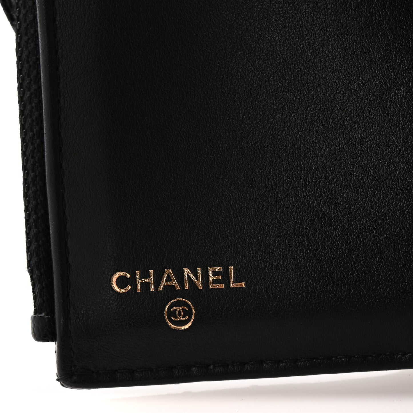 Caviar Quilted Compact Boy Wallet Black