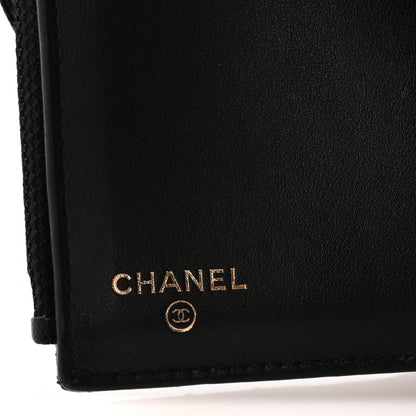 Chanel Caviar Quilted Compact Boy Wallet Black 6 of 11