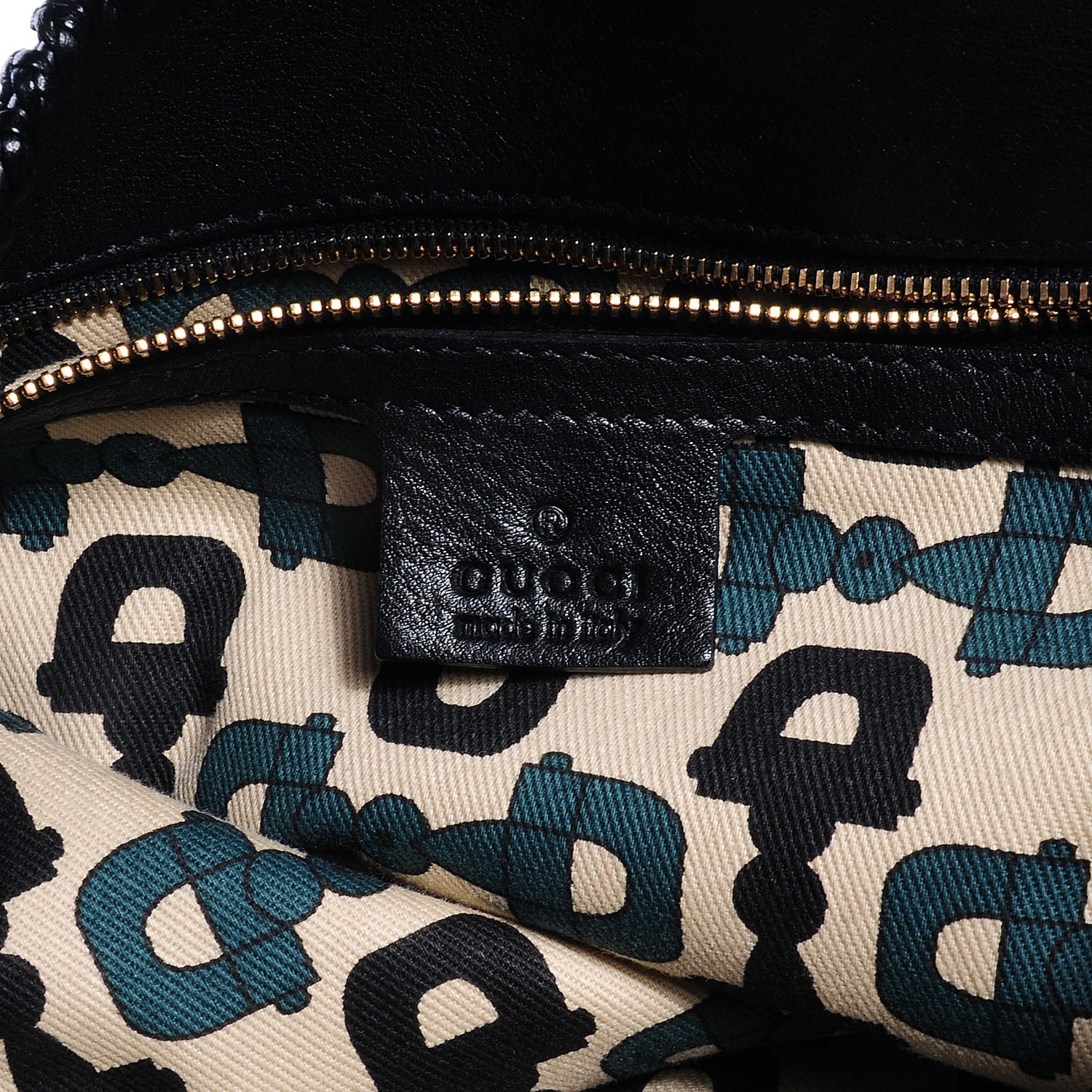 Gucci Guccissima Large Horsebit Chain Hobo Black 6 of 7
