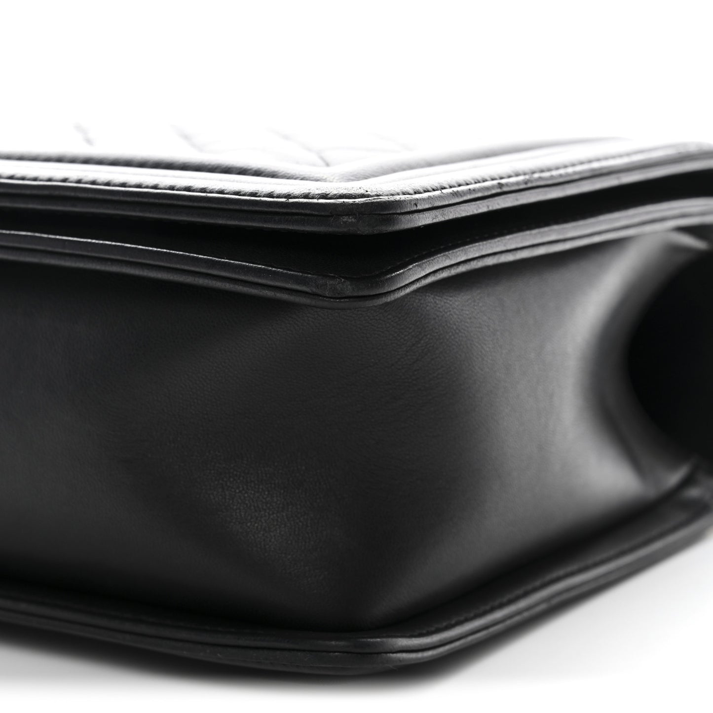 Calfskin Quilted New Medium Boy Flap Black
