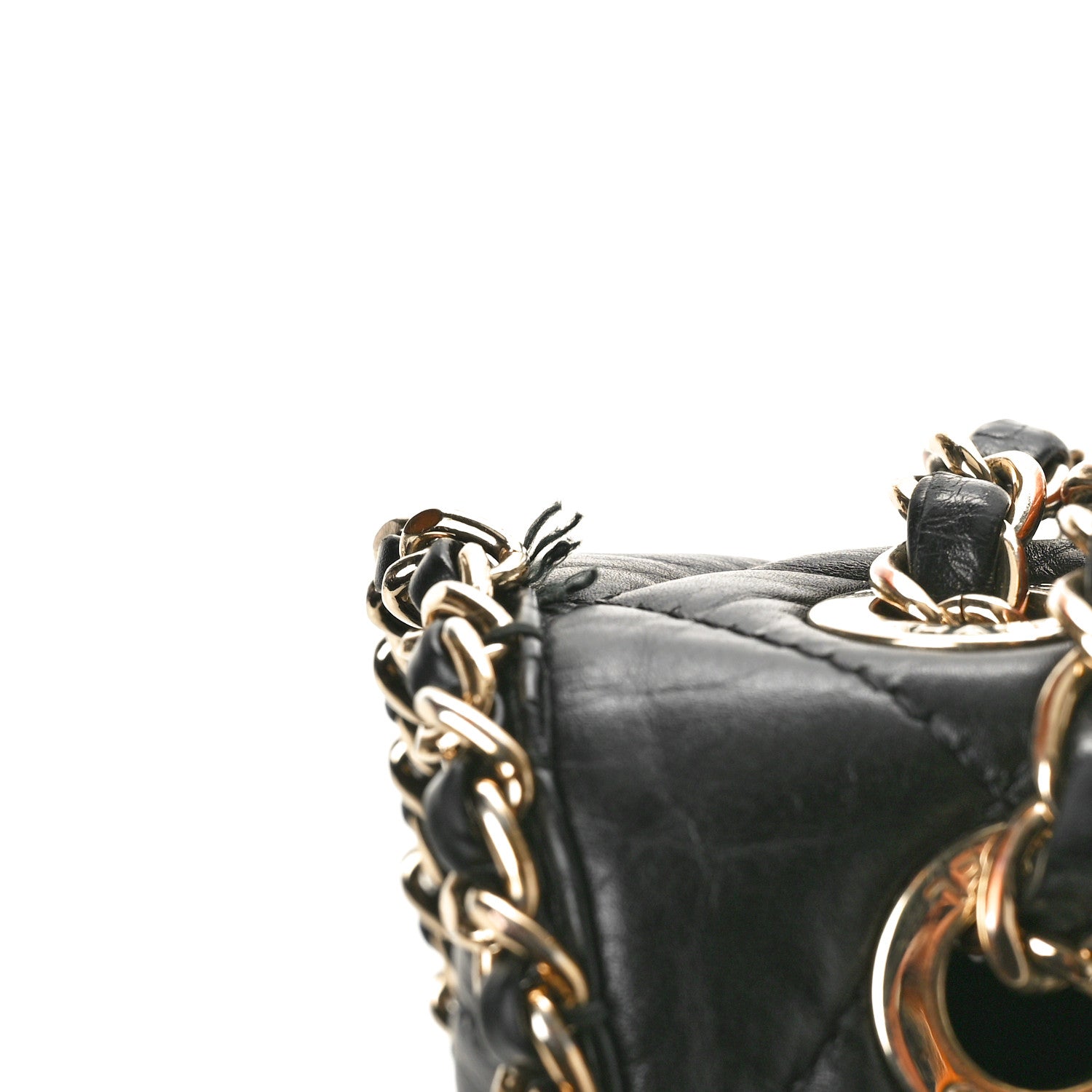 Chanel Crumpled Calfskin Quilted Large Chain All Over Flap Bag Black 11 of 11