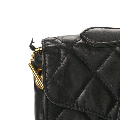 Chanel Lambskin Diamond Stitch Envelope Single Flap Black 10 of 12