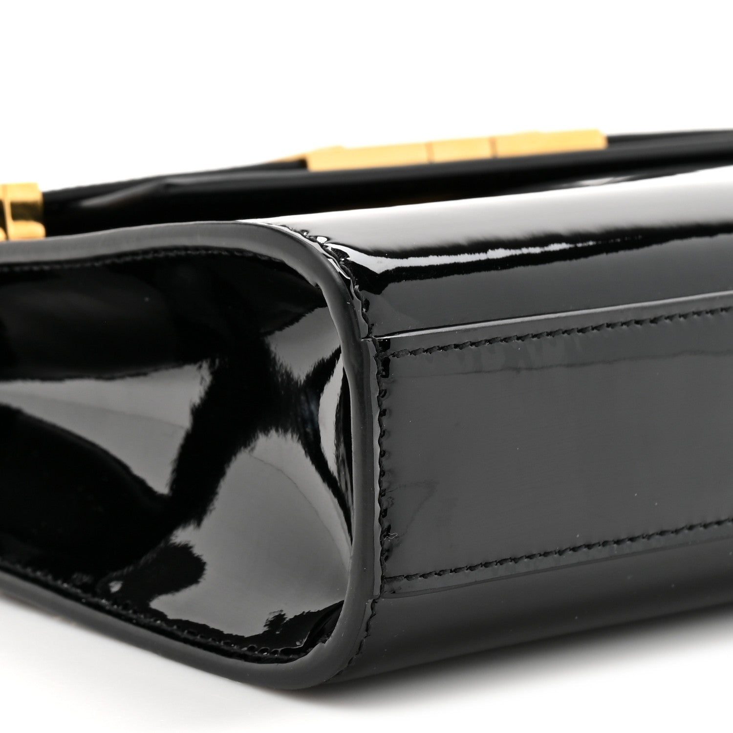 Saint Laurent Patent Small Manhattan Shoulder Bag Black 9 of 11