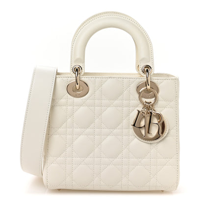 Christian Dior Lambskin Cannage Small My ABCDior Lady Dior White 1 of 11