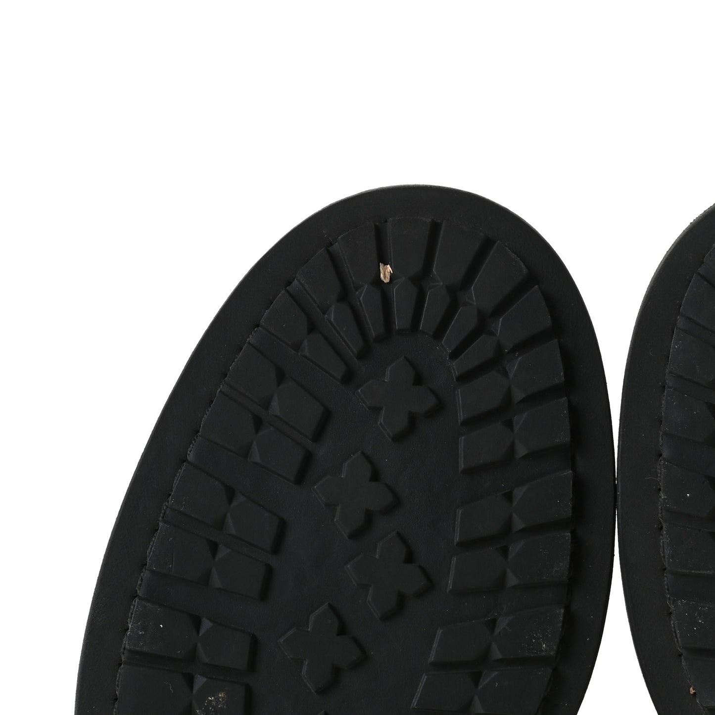 Calfskin Quilted Lace Up Combat Boots 39.5 Black