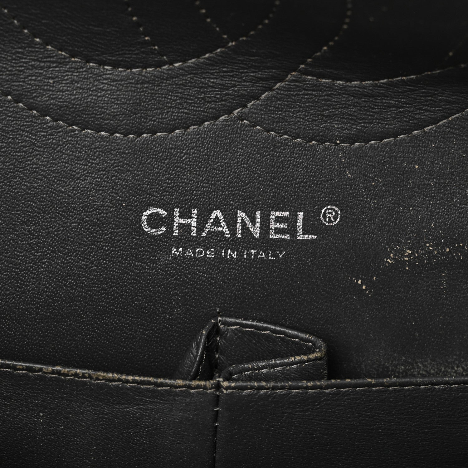 Chanel Striated Patent Quilted Jumbo Double Flap  Dark Grey 5 of 10