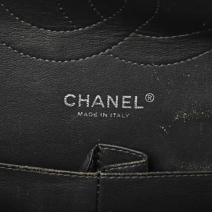 Chanel Striated Patent Quilted Jumbo Double Flap  Dark Grey 5 of 10