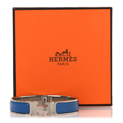 Hermes Enamel Narrow Clic Clac H Bracelet PM Bleu Turquin 5 of 5